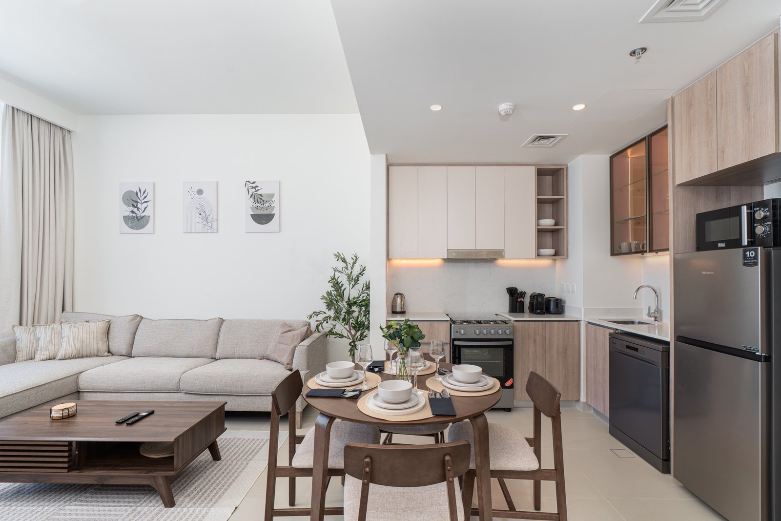 Furnished living room at Lime Gardens